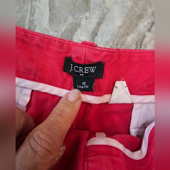 J.Crew Red Chino Shorts Women’s Size 10 Low Fit 100% Cotton Summer Casual - Picture 2 of 8